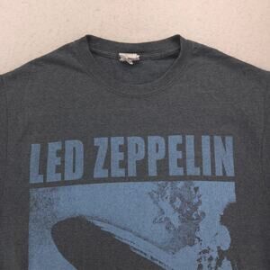 Led Zeppelin Band Graphic Short Sleeve T Shirt Adult Mens Size Small S Gray